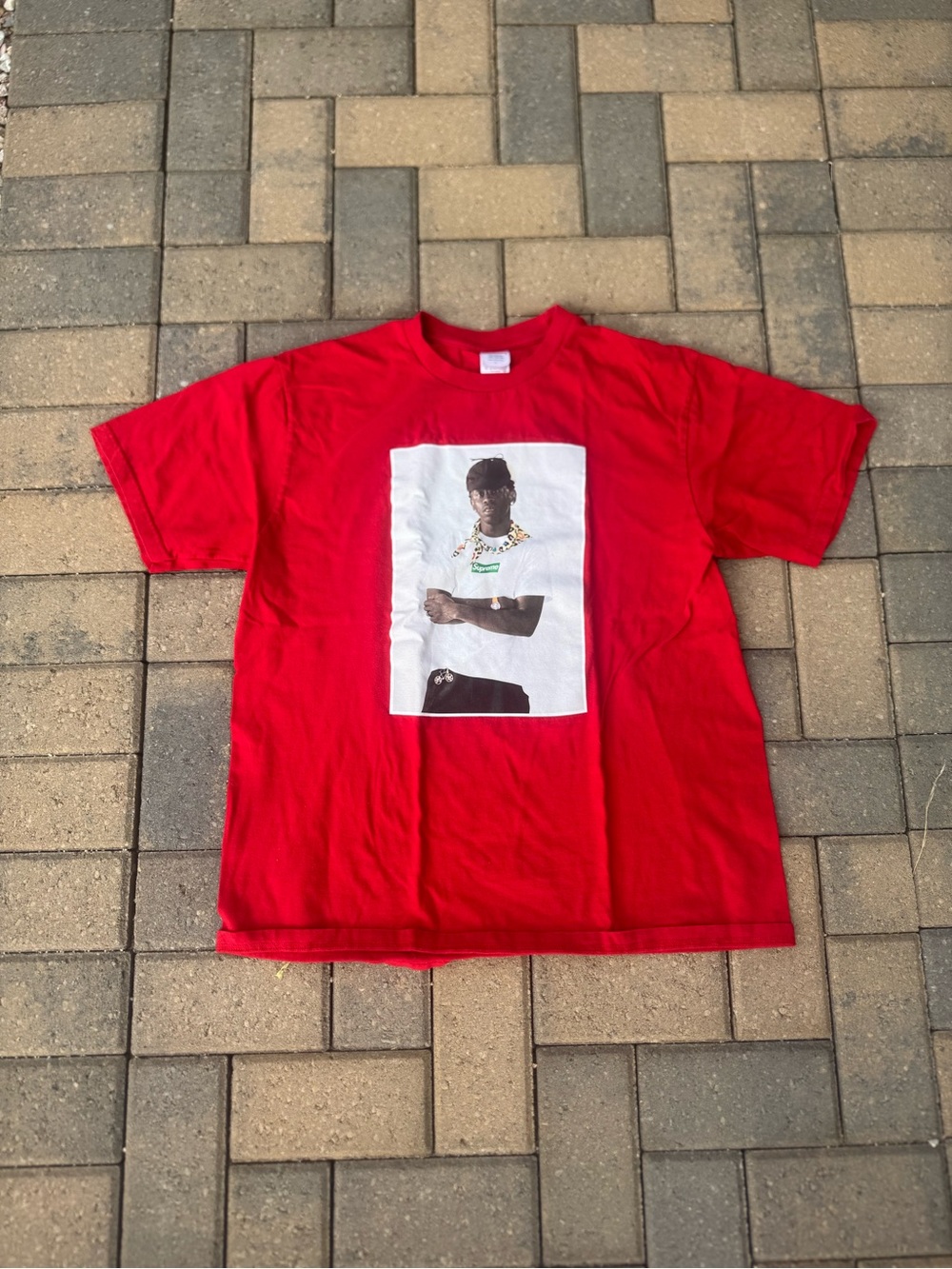 Supreme x Tyler the creator Red Short-Sleeve Photo Graphic Tee